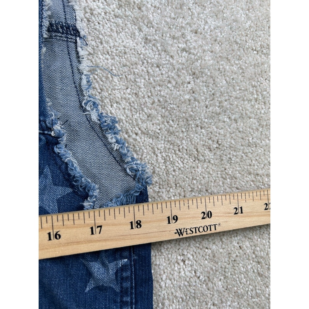 Rock Republic Womens Size L Blue‎ Denim Jean Vest Faded Stars - Picture 2 of 7